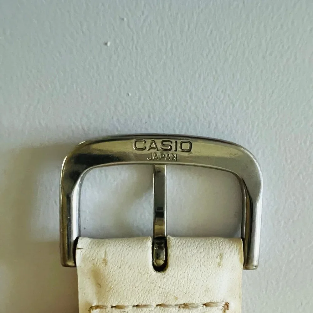 CASIO Baby-G White Replaceable Leather Strap Watch BGM-101